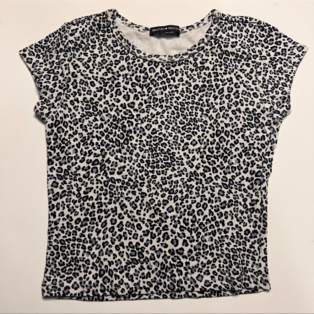 brandy melville cheetah tee